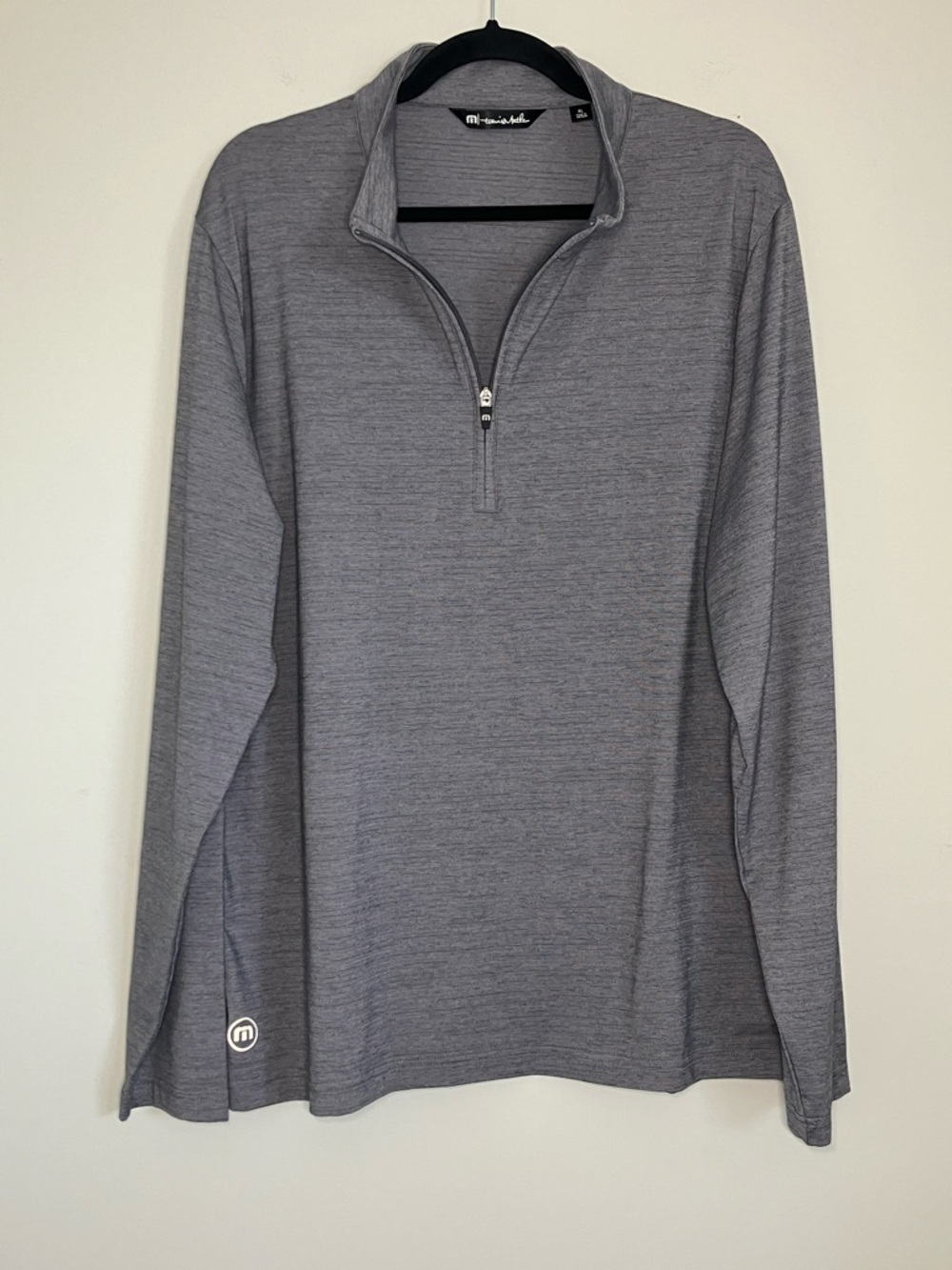Travis Mathew Crestview Quarter Zip Pullover Heather Gray Mens XL